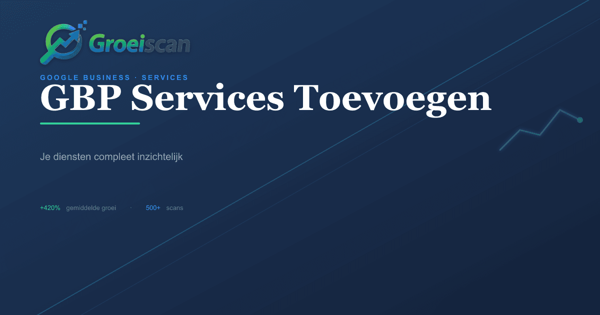 Google Business Services toevoegen