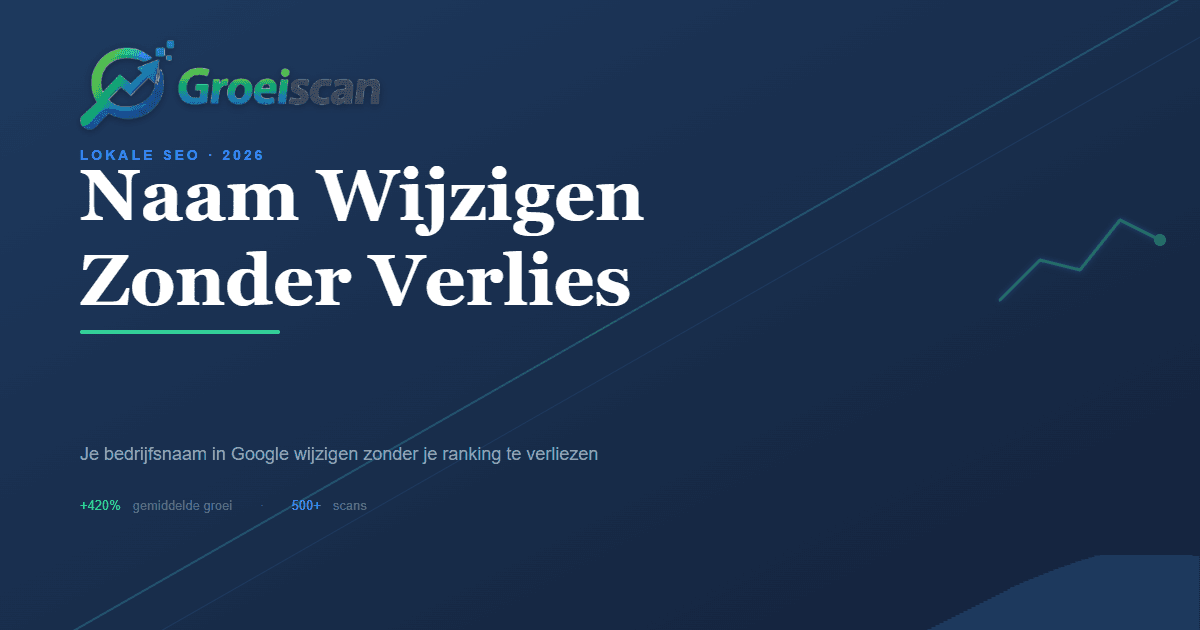 Google Business naam wijzigen zonder SEO verlies