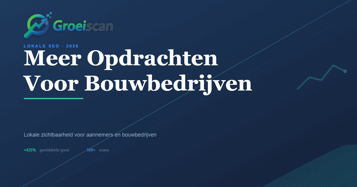 Lokale SEO voor bouwbedrijven: Meer opdrachten via Google